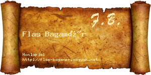Flas Bagamér névjegykártya